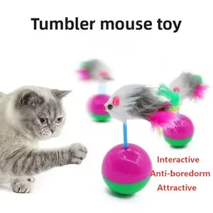 Cat Toy Tumbler Mouse Ball Interactive Teaser Trending Premium for Indoor Cats Safe Durable Playtime Toy for Home Use Perfect Gift for Cat Lovers