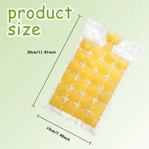 50 Counts Leakproof Ice Cube Bags, Self-Sealing Freezing Trays for Beverages Ice Crusher Containers