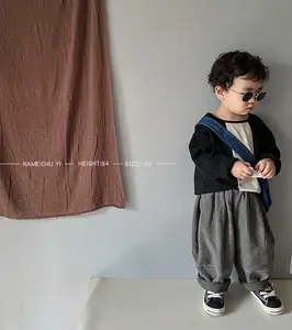 8954T Children Pants Spring and Autumn New Casual Loose Boy's Wide-leg Pant Harem Pants 1-7Y Kid's Trousers