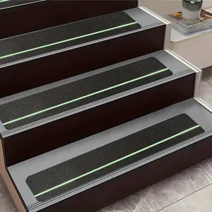 Glow-In-The-Dark Anti-Slip Tape, High Friction Durable Adhesive, Easy Installation, Multi-Surface Compatibility, Ideal for Stairs & Steps, Durable Decorative Mat, Floor Mat