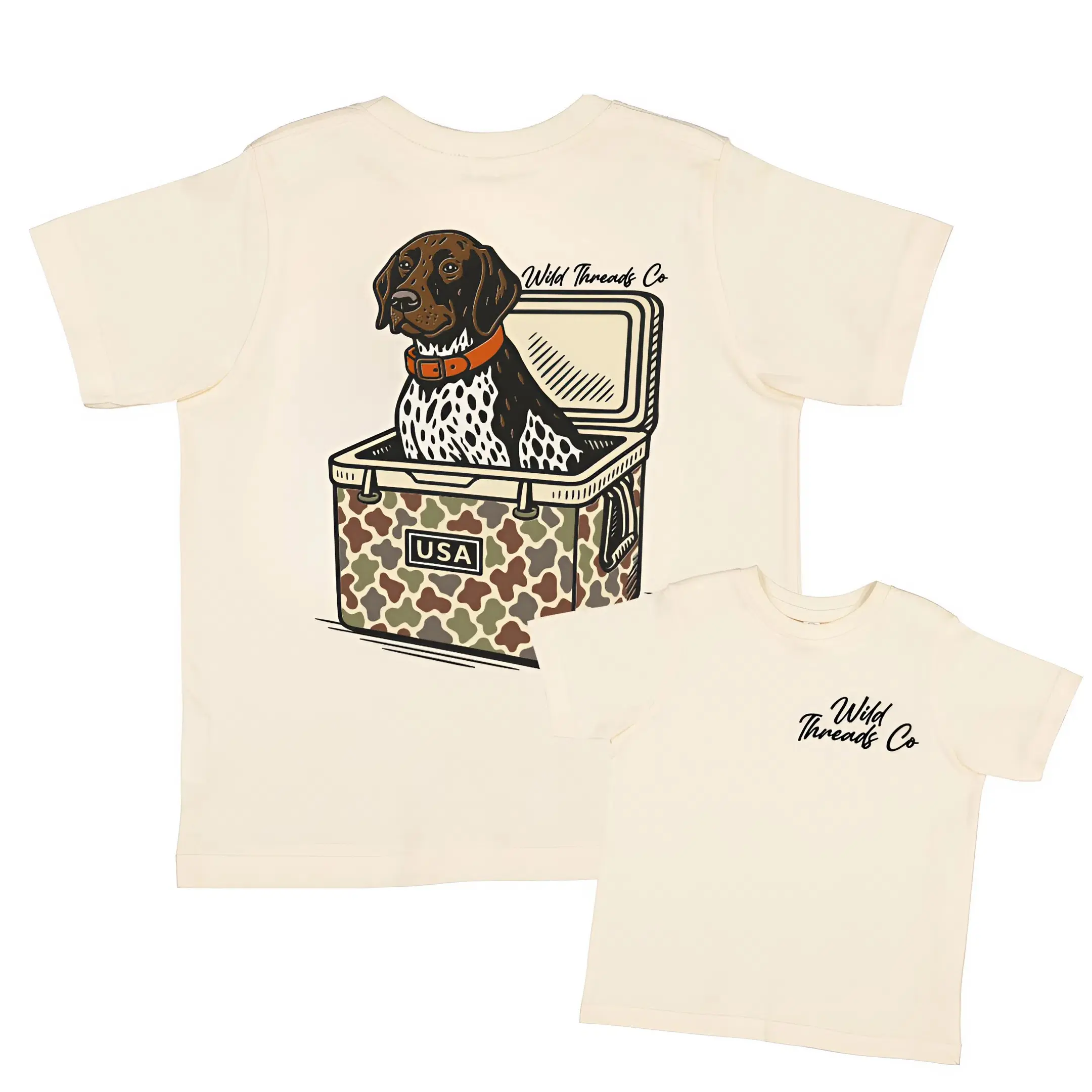 Youth And Adult Hunting Dog Cooler Tee,Vintage Southern boy, graphic tees country boy clothes, boys clothing, southern youth boy clothes, Trending tee, kids clothing, Family shirt, summer outfit, gift for boy and girl, holiday outfit, funny shirt