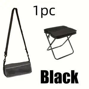 Portable Folding Camping Chair, Lightweight Iron Frame Design, Compact Square for Camping Fishing Picnic, Includes Backpack & Detachable Straps