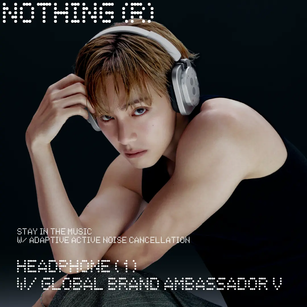 【Global Brand Ambassador V】NOTHING Headphone 1 Hybrid Active Noise Cancelling Over Ear Adjustable Alloy Connectivity Wireless Headphones, 6 Mics, Personalized Spatial Audio, KEF-Tuned, 80H Playtime, Bluetooth Headset (White)