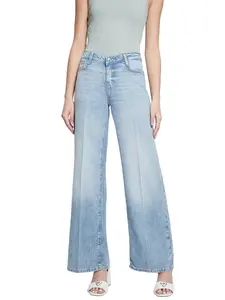 GUESS Female Eco Featherweight Mid-Rise Palazzo Jeans