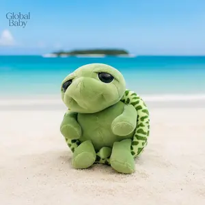 Super Green Big Eyes Stuffed Tortoise Turtle Animal Plush Baby Toy Big Eyes Tortoise Plush Toys Kids Funny Green Turtle Animal Dolls Super-soft Baby Stuff Great Gifts for Children