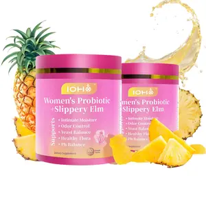 【Gold upgrade】IOHO Her Juicy Feminine Probiotics Gummies-All in One Solution with Slippery Elm and Prebiotics&Lactobacillus Probiotic Blend for Women's pH Balance and Dryness-Hawaiian Pineapple Gummies 60 Count women’s probiotics - Supplement Healthcare