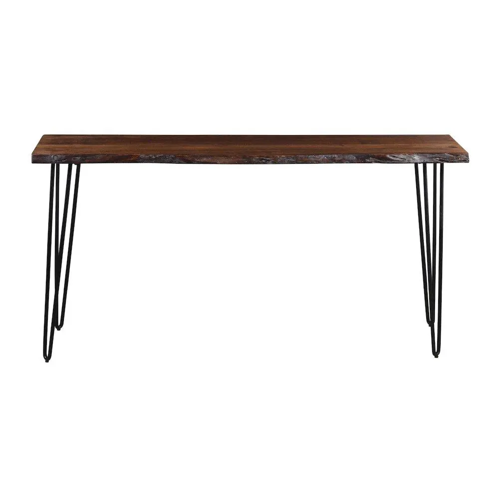 Nature's Edge Solid Acacia Counter Height Sofa Dining Table - Indoor Compact Yet Spacious Dining Table for Family Dinners, Casual Meals