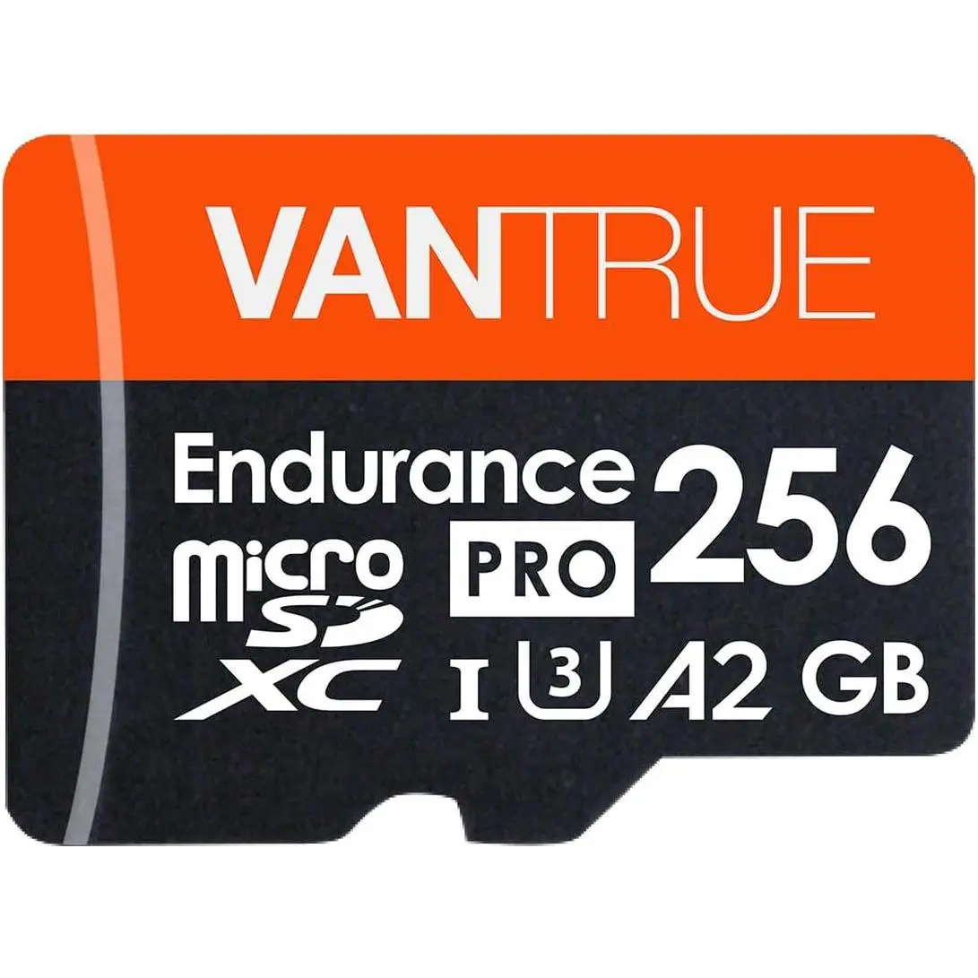256GB Microsdxc UHS-I U3 4K UHD Video High Speed Transfer Monitoring SD Card with Adapter for Dash Cams, Body Cams, Action Camera, Surveillance & Security Cams