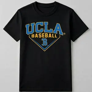 [MADE IN US] UCLA Baseball T Shirt, Official Team Logo Graphic, Soft Comfortable Cotton Tee, Perfect Gift For UCLA Fans And Baseball Enthusiasts, Game Day Apparel