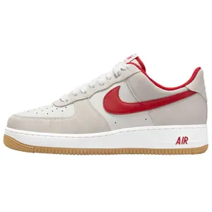 Nike Air Force 1 '07 LV8 Photon Dust Varsity Red Men's Classic Low-Top Sneakers with Durable Rubber Sole & Premium Leather Upper Ideal for Casual Wear
