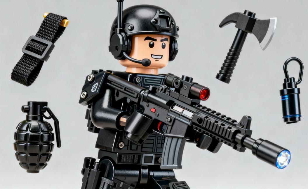 12 PCS Military Building Blocks Set Black Panther SWAT & Ghost SWAT Team Special Forces Ghost Mini Figure Pack Small Bricks STEM Toy for Kids