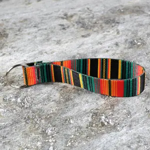 Serape Blanket Keychain Wristlet  Colorful Woven-Style Key Wrist Strap That Stands Out