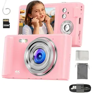 Digital Camera 4K for : 48MP  Camera for Teens Photography - Christmas Birthday Gifts for Girls - 16X Zoom Shoot for Vlogging - Compact Camera for 6 7 8 9 10 - Toys for