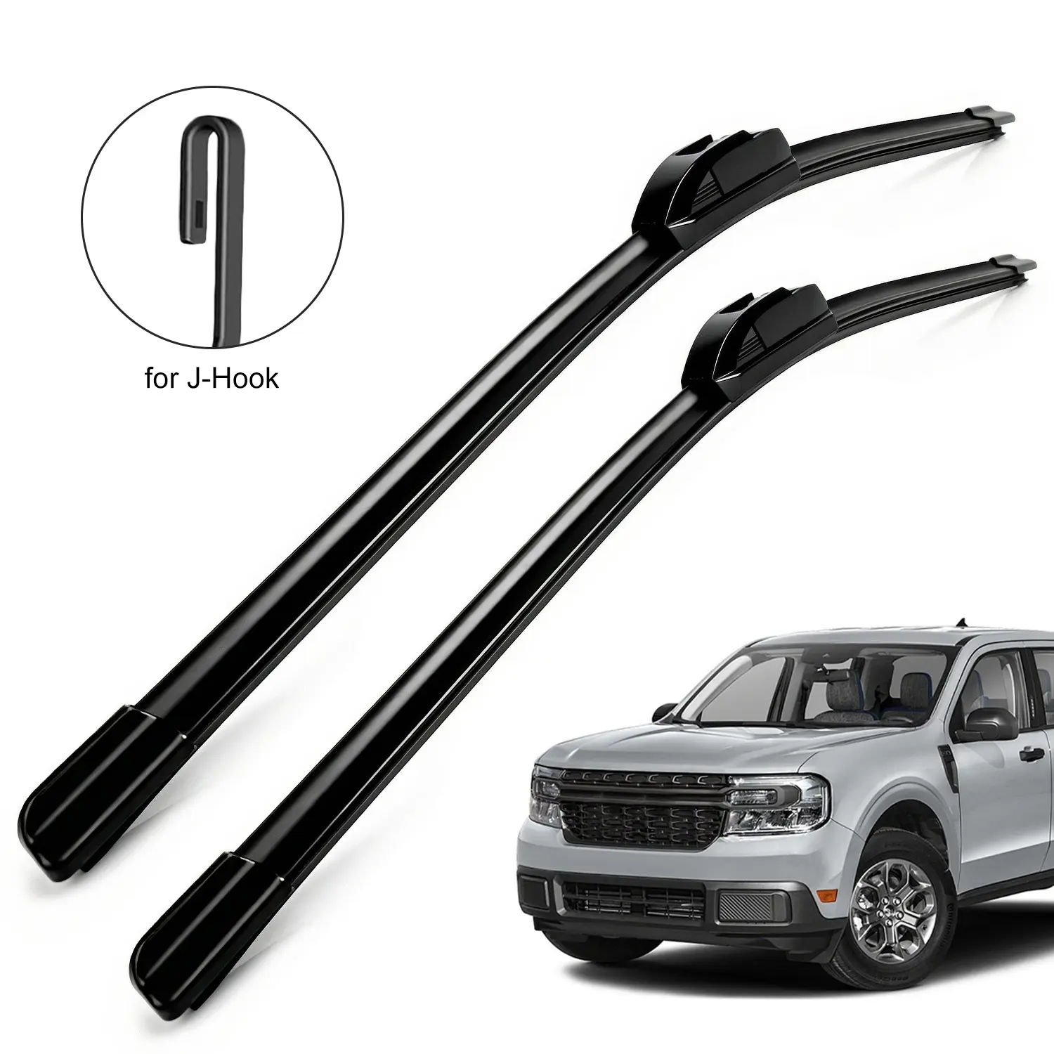 Caurfa 22"+20" Beam Wiper Blades - for J‑Hook (Pack of 2), OEM Premium Windshield Wiper Blades, Streak‑Free Cleaning & Quiet Operation, All‑Weather Performance, Long‑Lasting Durability