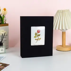 Fabric Album with Picture Window, Straight Shape, 4r6 Inch 200 Pages, Modern Minimalist Design, Perfect Gift for Family, Wedding, Anniversary, Wedding Photo Album