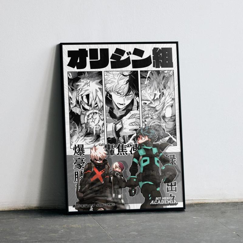 My Hero Academia Anime Poster, MHA Deku Midoriya Izuku Bakugo Katsuki Todoroki Shoto Anime Art Print Anime Gifts, Poster Gifts - Unframed