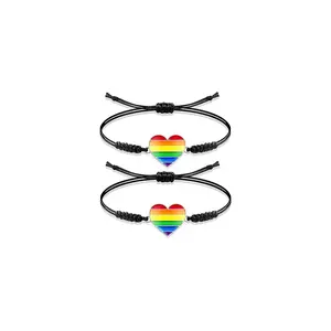 Rainbow LGBT Bracelets Pride Bracelets for Lesbian Gay Bisexual Transgender Handmade Friendship String Bracelets LGBTQ Jewelry and Accessories for Women Men