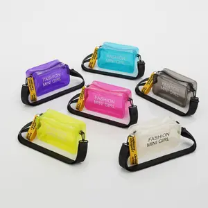 Summer Transparent Jelly Crossbody Bag – Waterproof Mini Square Shoulder Purse for Women, Trendy Y2K Style Messenger Bag, Lightweight Cute Tote for Beach, Travel, Shopping & Daily Use