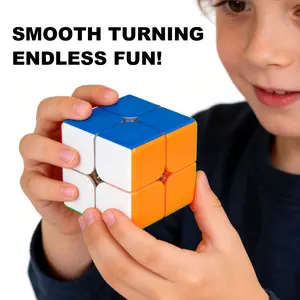 Magnetic 2x2 Speed Cube – Ultra Smooth Fast Twist Puzzle, Anti-Pop Design, Stress Relief Brain Toy for Kids & Adults