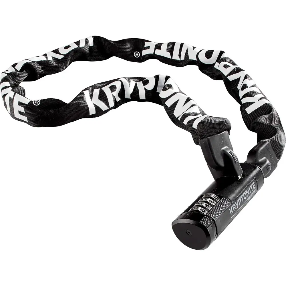 Keeper 712 Combo Bike Chain Lock, 4 Feet Long 7mm Steel Chain Heavy Duty Anti-Theft Bicycle Chain Lock, 4-Digit Resettable Combination Lock For E-Bike,Scooter,Road Mountain Bikes
