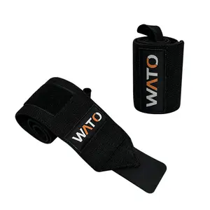 2 Pack Weightlifting Wrist Wraps17.7" Wrist Support with Heavy Duty Thumb Loop - Best Wrap for Powerlifting Competition, Strength Training, Bodybuilding