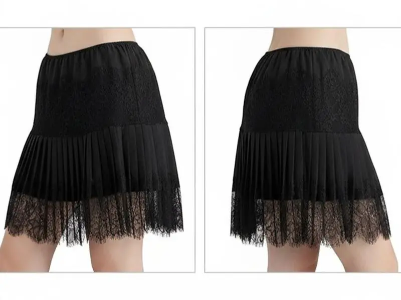 Y2k Lace Mini Skirt Women Low RiseWeekend SalePleated Ruffle Tiered Half Slip Elastic Waist FlowyMesh Sexy Short Underskirt Casual Solid