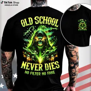 [Kingzlia] Gen X Custom Shirt, Old School - No Filter, No Fake, Generation X Custom Year Badass Generation T-shirt, Gen X Custom Shirt - 100% Cotton Top Unisex Comfort Womenswear, Custom Year Of Birth Shirt Printed Tshirt