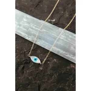 Protect Your Energy Evil Eye Gold Necklace