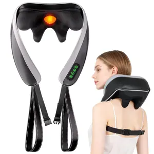 6D Neck Massager for Pain Relief Deep Tissue, Kneading Shiatsu Neck and Shoulder Massager with Heat,Cordless Massager for Back and Shoulder Pain, for Women Men Home Office Christmas