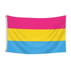 1pc Vibrant Rainbow Flag - Pink, Yellow, Blue, 3x5ft, Polyester with 2 Grommets, Single-Sided Printing for Home, Garden, Room, Party & Event Decorations, Seasonal Display | Decorative Flag | Quality Print Flag
