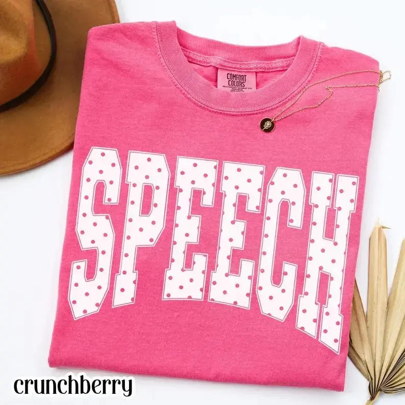 Comfort Colors Speech Therapist Shirt SLP T-Shirt Cute Communication Specialist Your Words Matter Tee Gift For Speech Language Pathologist
