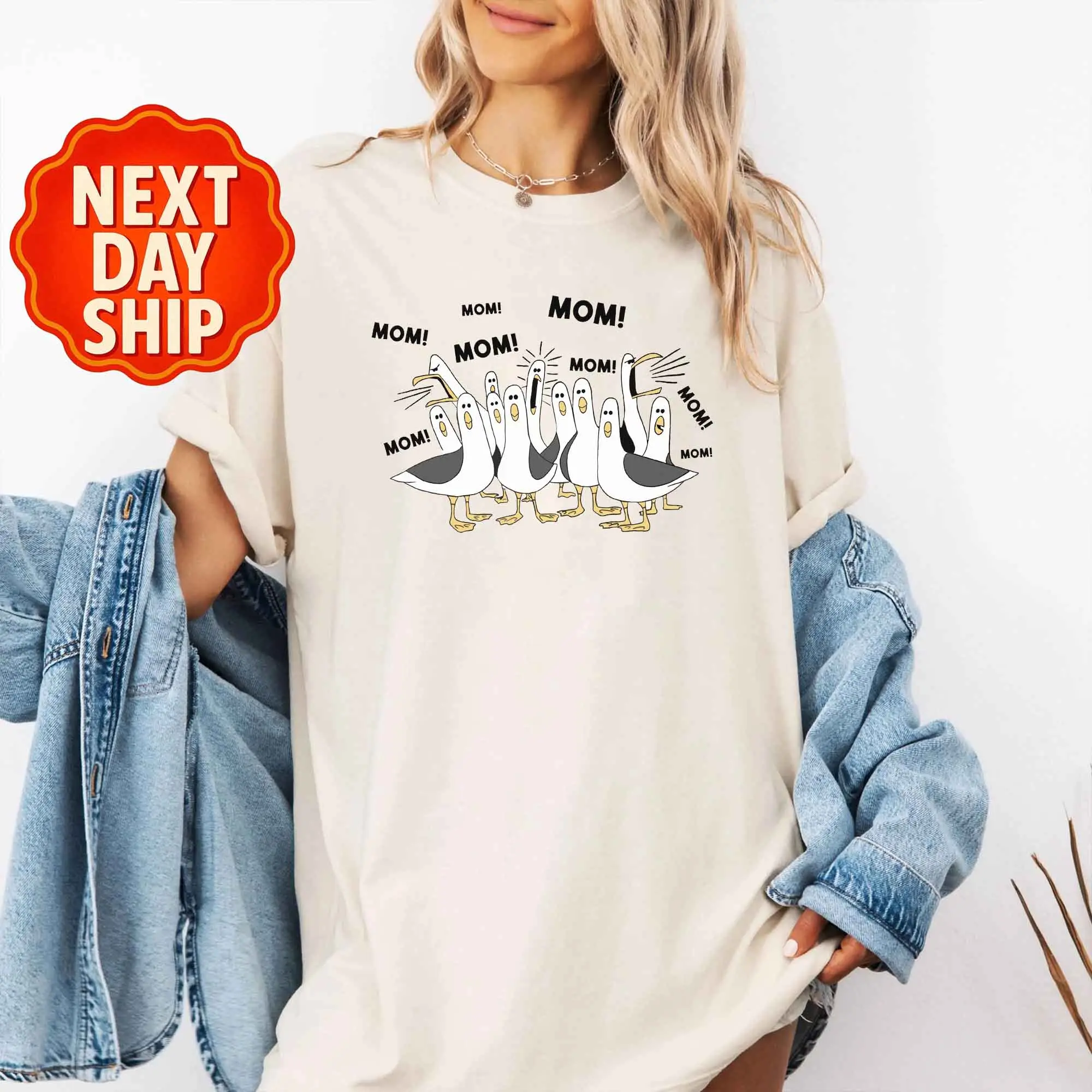 Mom! Mom! Mom! Shirt, Seagulls Mom Shirt, Funny Chaos Bird Shirt, Mother's Day Gift, Mother's Day Gift for Mom