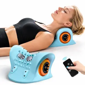 Neck and Shoulder Massager with EMS & Heat Therapy – Portable Electric Kneading Pillow-Adjustable Shiatsu Kneading Massager for Neck, Shoulder & Back Pain Relief. Portable Design with Heat & EMS for Daily Relaxation at Home, Office & Travel.