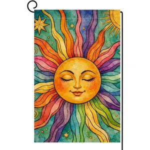 Summer Sunshine Garden Flag 12x18 Vertical Double Sided Welcome Spring Farmhouse Holiday Outside Decorations Burlap Yard Flag BW886