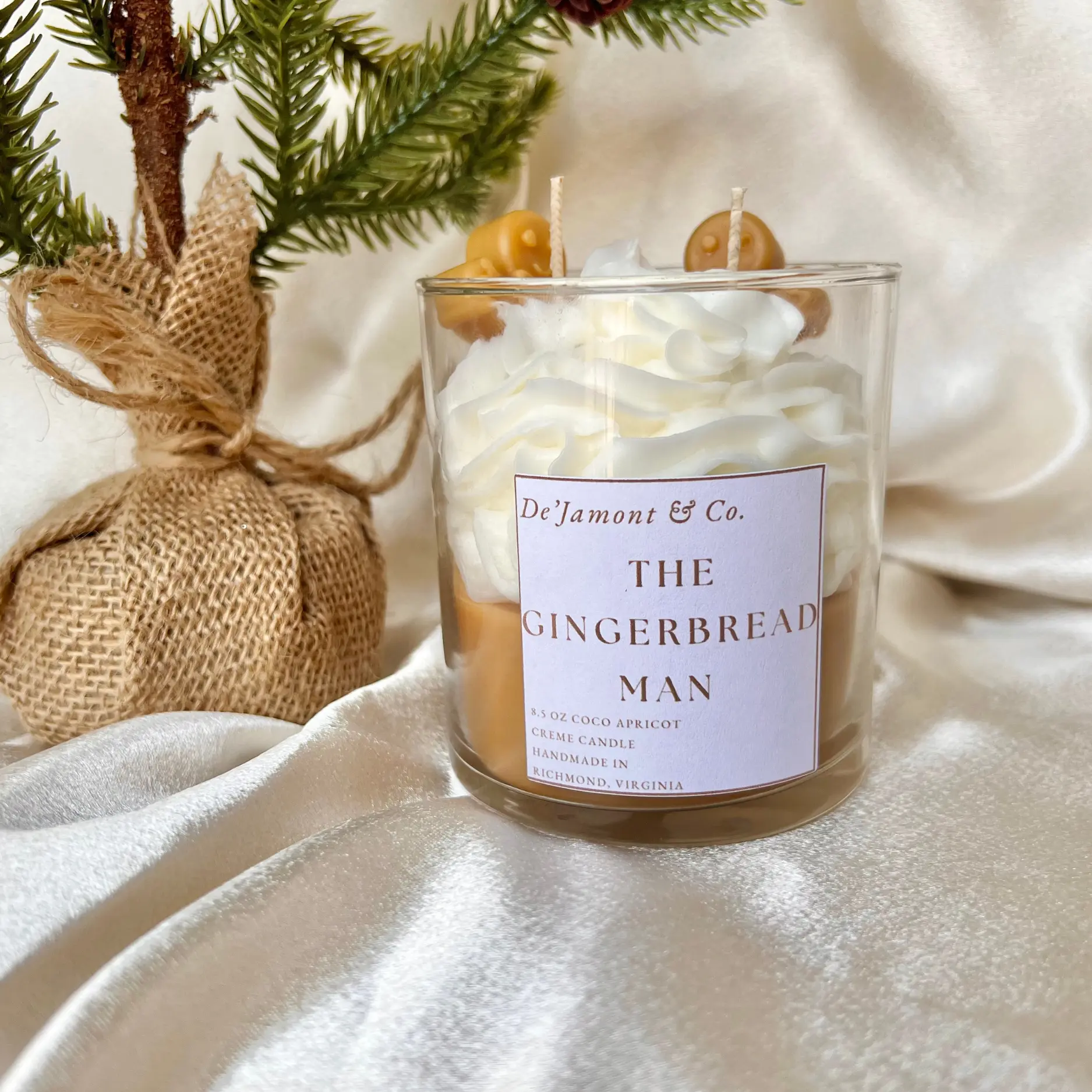 Gingerbread Man Candle
