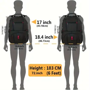 18.4 Laptop Backpack, Large Backpacks Fit Most 18 Inch Laptop with USB Charger Port, TSA Friendly Flight Approved Weekend Carry On Backpack with Luggage Strap for Men And Women, Gifts for Valentine's Day, School Backpack for Teens, Grey