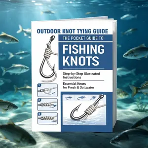 New fishing Knot Guide Book, Hook and Bait Rigging, Illustrated Common Fishing Knots Tutorial, Step-by-Step Knot Tying Manual for Beginners, Hook and Line Skills for Freshwater, Sea, Lure, Bank and Boat Fishing