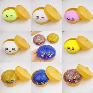 Cute Steamed Bun Squishy Blind Box, Decompression Pinch Toy for Stress Relief