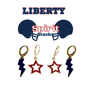 Liberty University Spirit Earring Stack For Flames Game Day