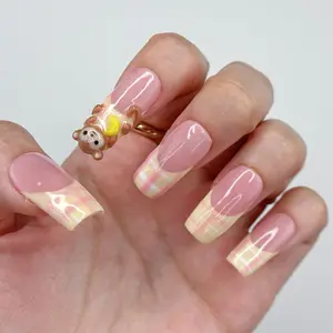 Viral 3D Monkey Press on Nails, Custom Press ons, Handmade Fake Nails, Cute Press ons, Acrylic Nails