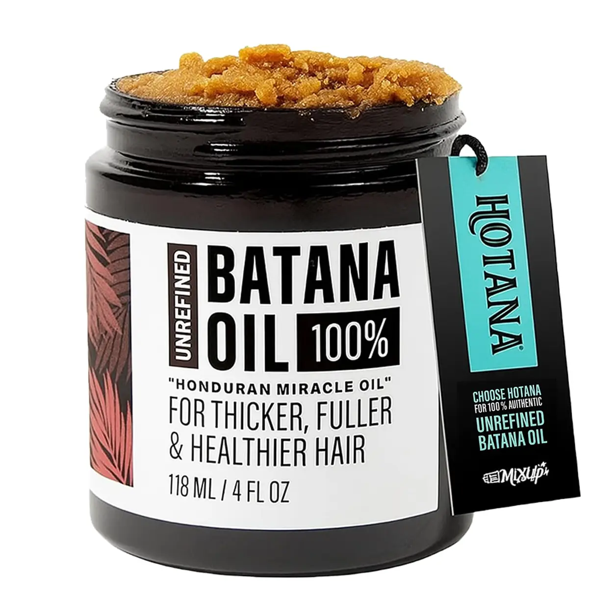 Hotana 100% Unrefined Batana Oil from Honduras – Fuller, Thicker Hair for Women & Men, Silky Conditioning, Frizz Control & Color Care Damaged Healthier Scent Coffee
