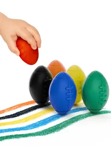 Jumbo Crayons, Football Big Crayons for Toddlers and Babies, Unbreakable, Non-Toxic, Easy Grip for Small Hands, No Mess Coloring, Baby Learning Gifts tiktokshopspringglowup