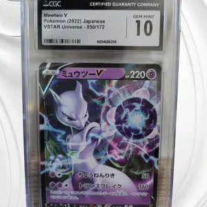 CGC Graded Mewtwo Card Gem Mint 10 - Mewtwo V (2022) from Pokémon VSTAR UNIVERSE, Japanese, 220