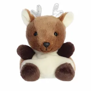 Palm Pals Festive Dash Reindeer 5 inch Brown Mini Soft Plush Collectable Stuffed Animal