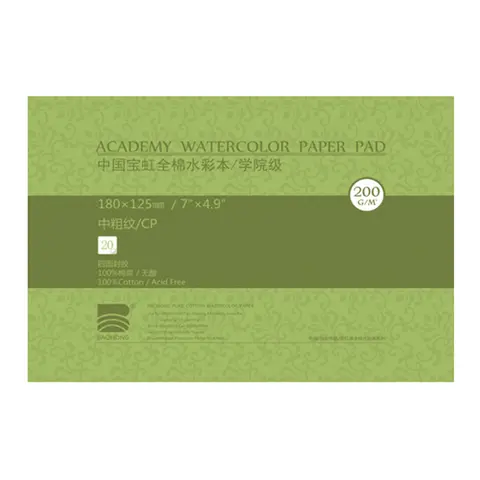 MEEDEN Watercolor Paper Block, Textured Surface Watercolor Paper, Cold Pressed, 20 Sheets (140lb/300gsm) Art Paper for Watercolor Gouache Ink Acrylic and More