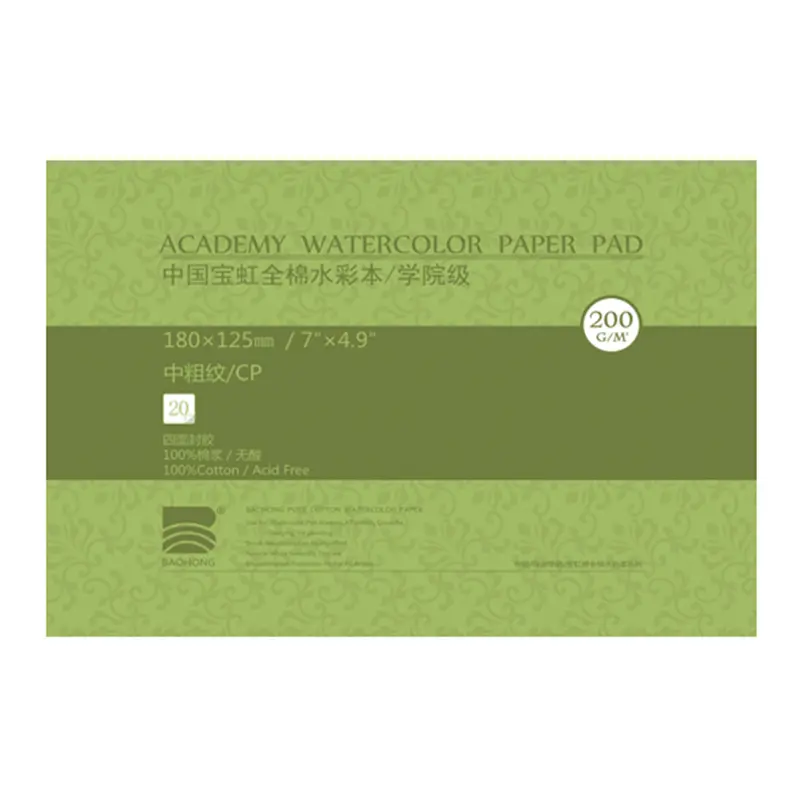 MEEDEN Watercolor Paper Block, Textured Surface Watercolor Paper, Cold Pressed, 20 Sheets (140lb/300gsm) Art Paper for Watercolor Gouache Ink Acrylic and More