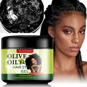 Olive Oil Hair Styling Gel, Moisturizing & Strengthening Hair Gel, Hair Care & Styling Product for Women & Men