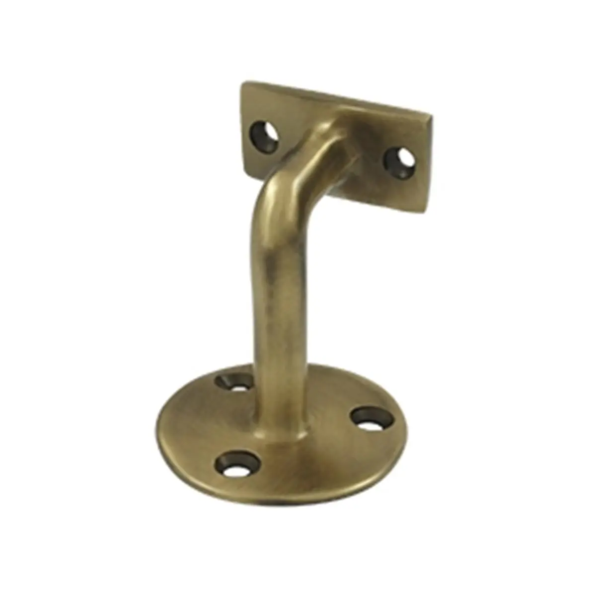 212 MAIN Deltana HRC253U5 Solid Brass Antique Hardware Hand Rail Brackets - 3 in. Projection, Corrosion-Proof, Weather-Proof for Sailing Water Sports