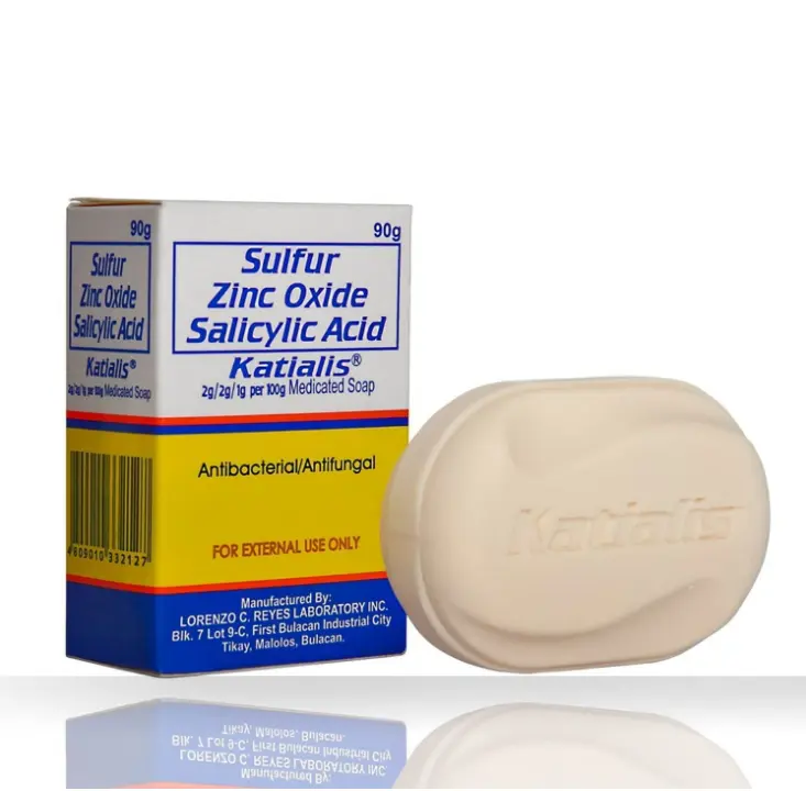 KATIALIS SOAP Sulfur Zinc Oxide Salicylic Acid Anti Fungal Anti Bacterial Soap 90 grams