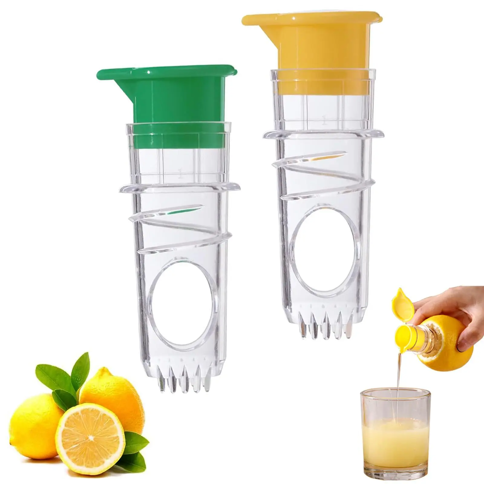 Manual Juicer, Manual Citrus Juicer, Small Plastic Lemon Squeezer Orange Fruit Vegetable Juice Separator Press - Juicing Tool Fruit Extractor Rotating Fresh Juice Filter Juicer Cup